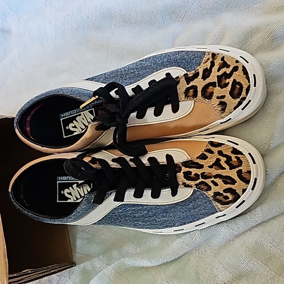 STUNNING BOLD NI BENDER DENIM/LEOPARD PRINT SHOES - Picture 5 of 12